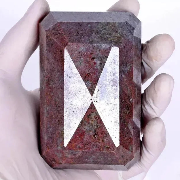 Certified 4700 Cts Natural Red Blue Ruby Kyanite Octagon Cut Huge Size Loose Gem DF016