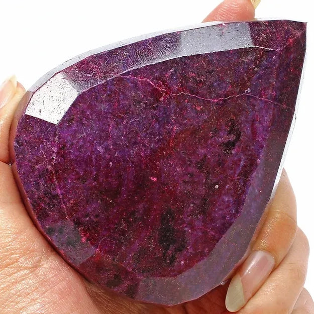 3270Ct Natural Dark Red Ruby Pear Faceted Earth mined Museum Size Loose Huge Gem DF018
