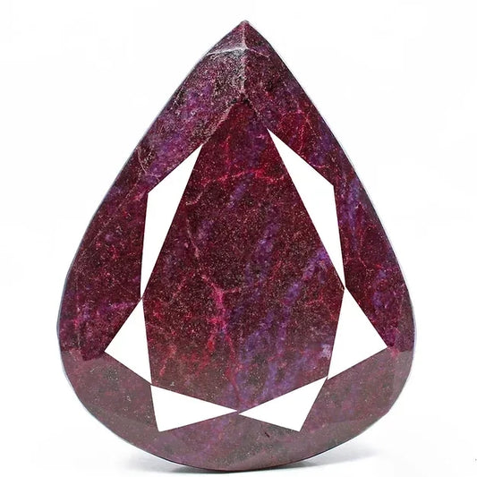 3270Ct Natural Dark Red Ruby Pear Faceted Earth mined Museum Size Loose Huge Gem DF018