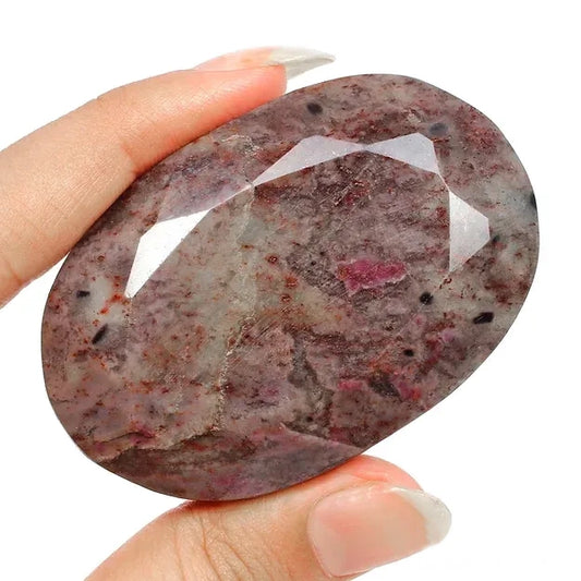 520 Ct Natural Untreated Red Pink Ruby In Matrix Oval Faceted Earth Mined Gems DF015