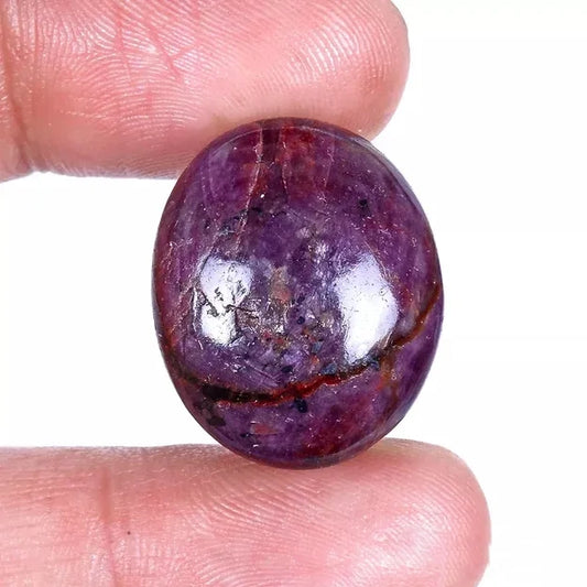 74.40 Ct Natural Star Ruby Top Quality 23x19mm Huge Oval Cabochon Loose Gemstone DF019
