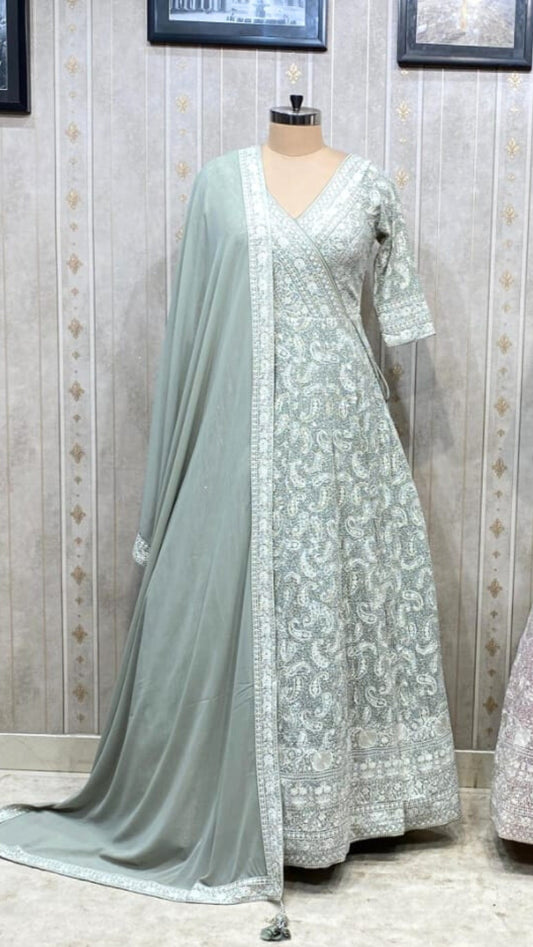 Beautiful Anarkali Suit With Embroidery Work