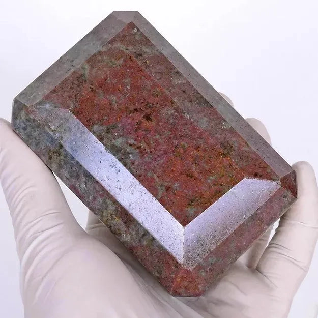 Certified 4700 Cts Natural Red Blue Ruby Kyanite Octagon Cut Huge Size Loose Gem DF016