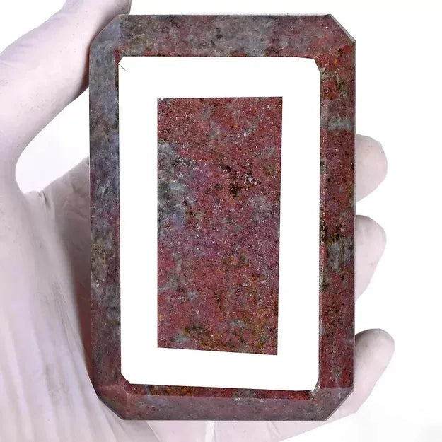 Certified 4700 Cts Natural Red Blue Ruby Kyanite Octagon Cut Huge Size Loose Gem DF016